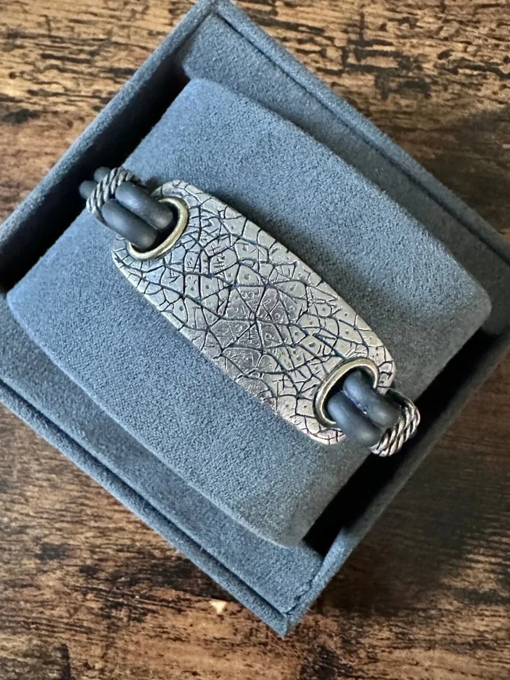 David Yurman Naturals Rhino Bracelet w/ Sterling Silver & 18K Yellow Gold - RARE